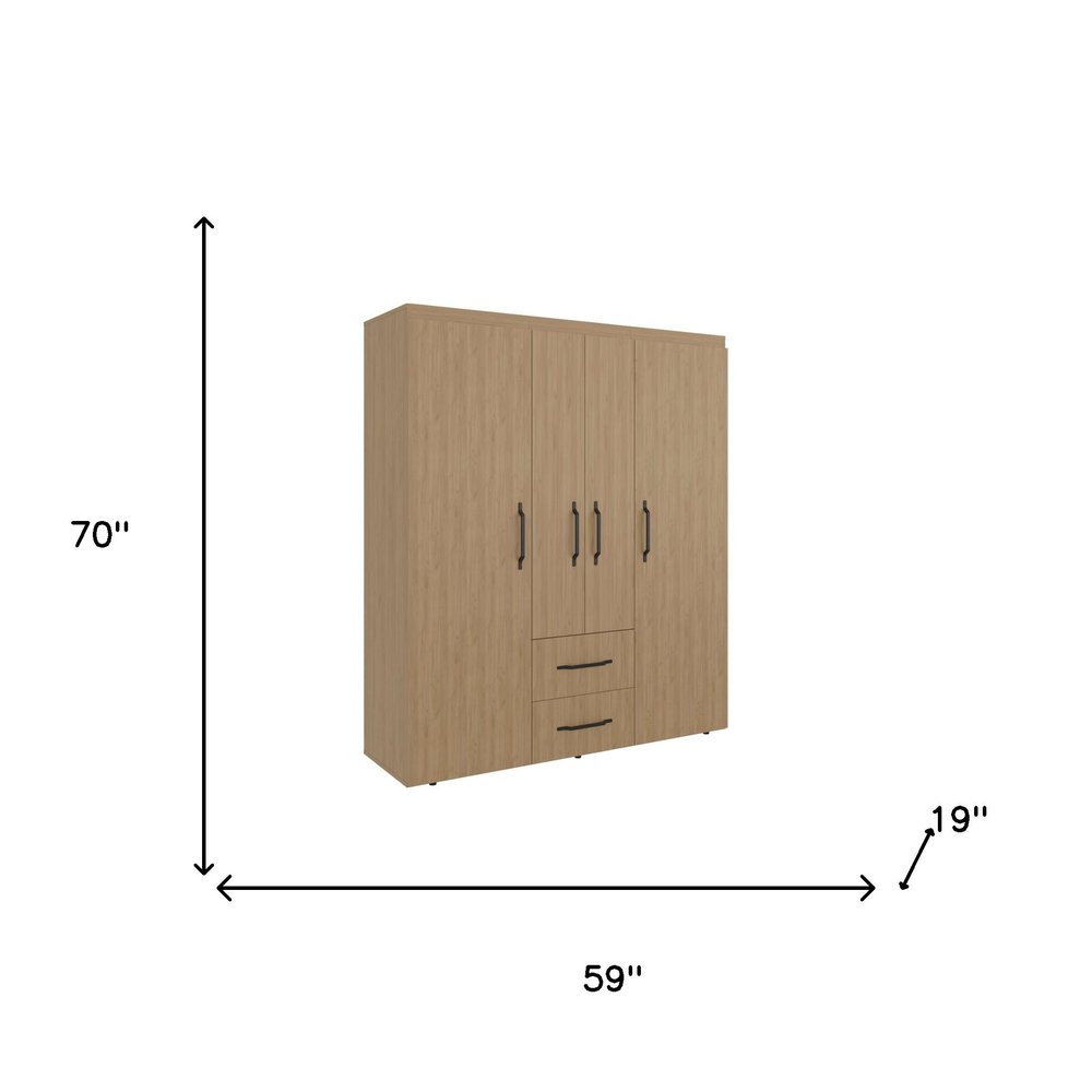 Two Piece Beige Bedroom Set