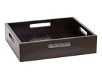 16" Black Solid Wood Organizing Box
