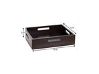 16" Black Solid Wood Organizing Box