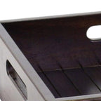 16" Black Solid Wood Organizing Box