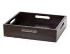 16" Black Solid Wood Organizing Box