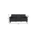 84" Dark Gray Corduroy Sofa