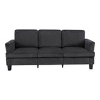 84" Dark Gray Corduroy Sofa