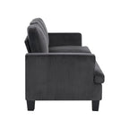 84" Dark Gray Corduroy Sofa