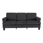 84" Dark Gray Corduroy Sofa