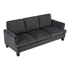 84" Dark Gray Corduroy Sofa