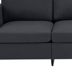 84" Dark Gray Linen Sofa