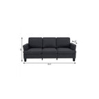 84" Dark Gray Linen Sofa