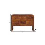 43" Brown Solid Wood Sideboard