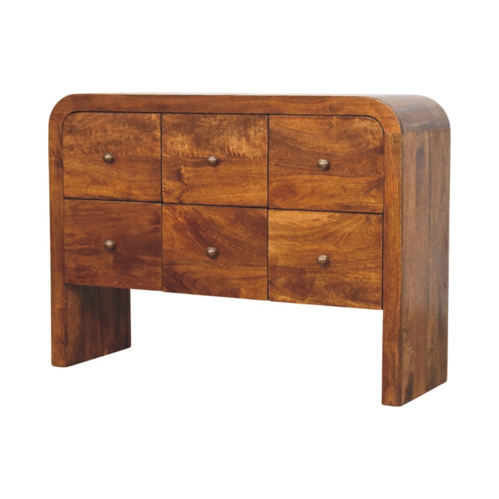 43" Brown Solid Wood Sideboard