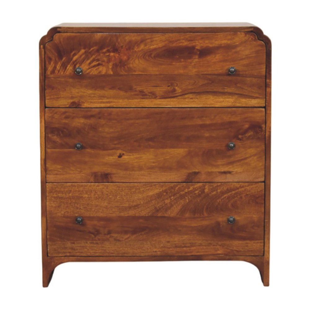 28" Brown Solid Wood Sideboard