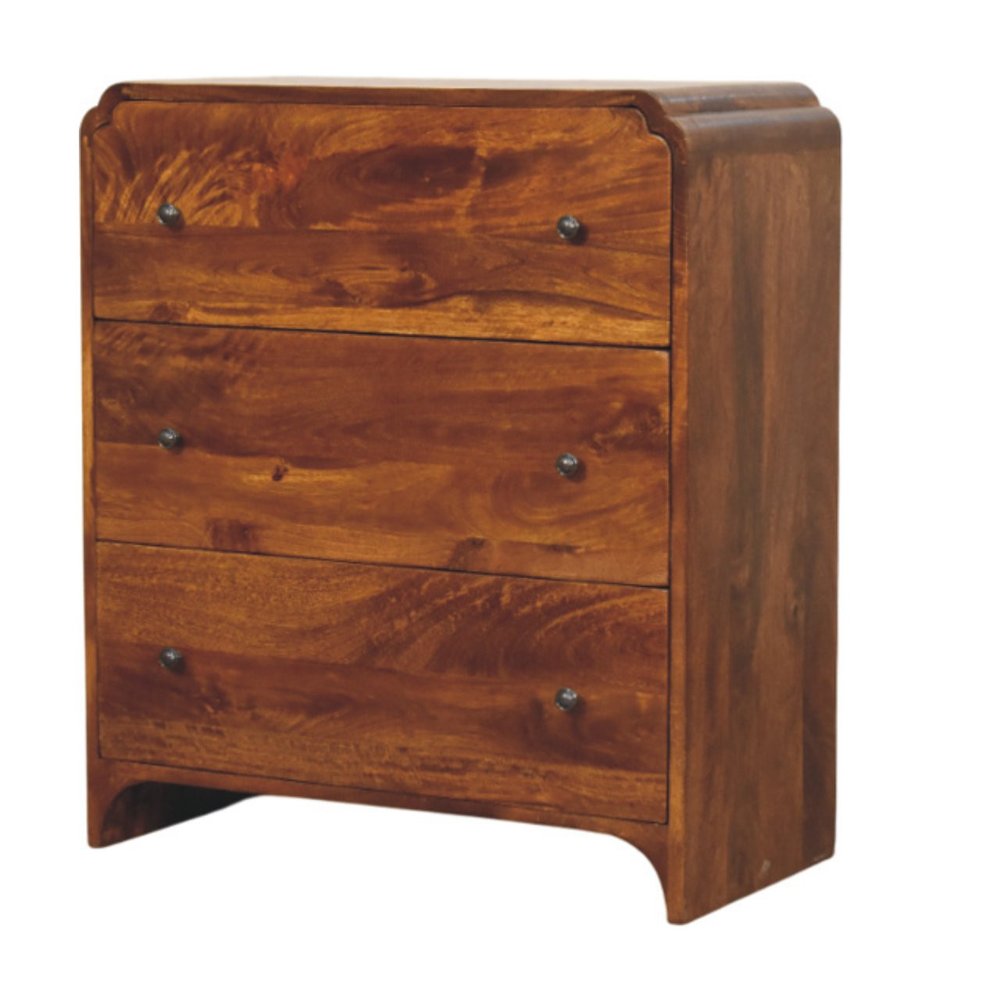 28" Brown Solid Wood Sideboard