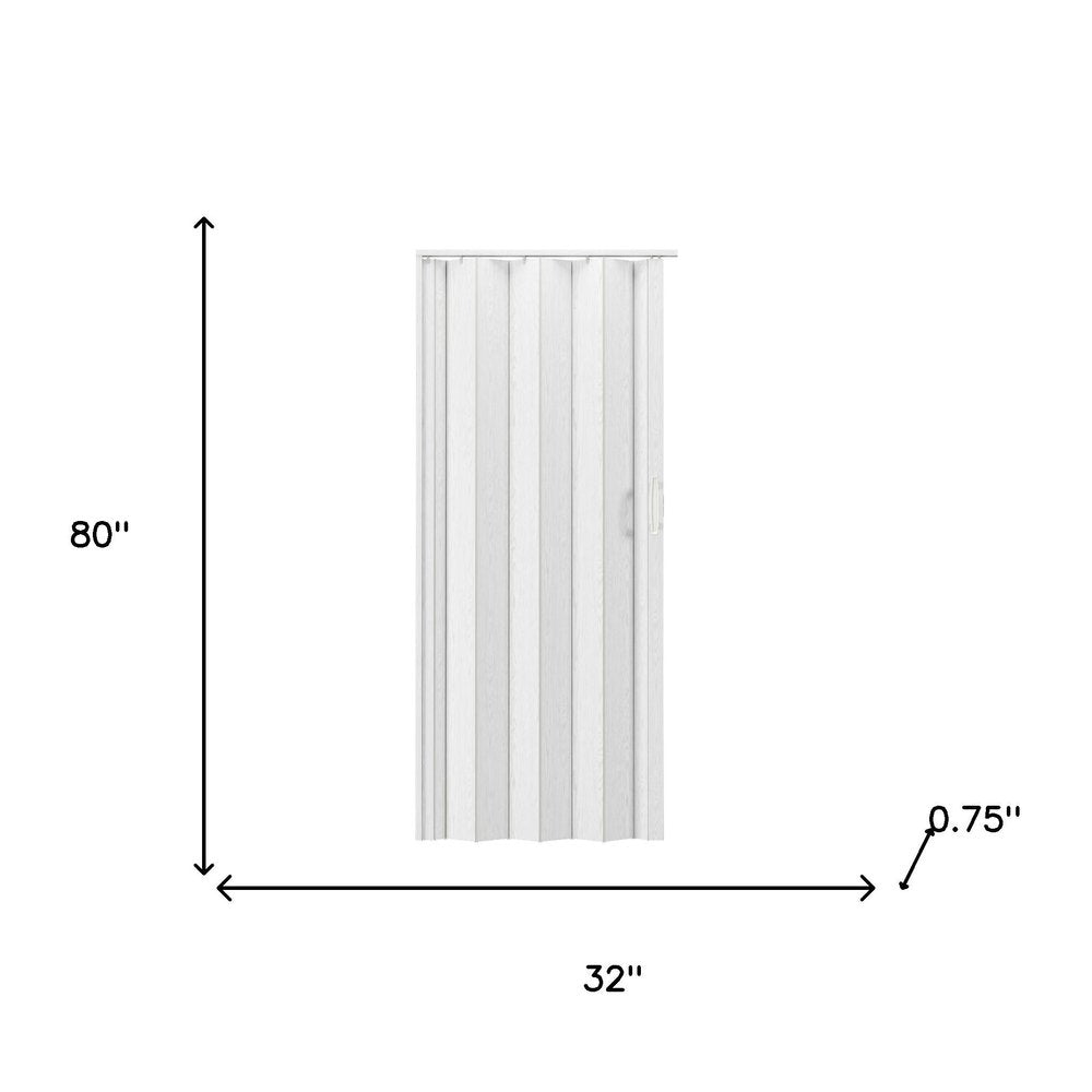 80" X 32" White PVC Accordion Door