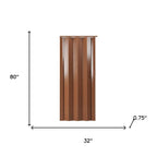 80" X 32" Walnut PVC Accordion Door