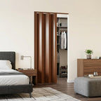 80" X 32" Walnut PVC Accordion Door
