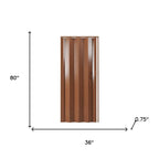 80" X 36" Walnut PVC Accordion Door