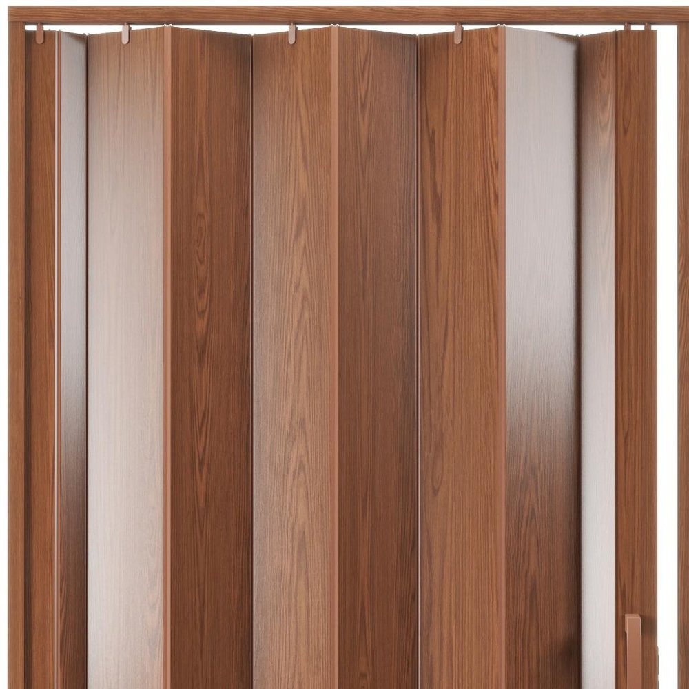 80" X 36" Walnut PVC Accordion Door