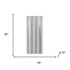 80" X 36" Gray PVC Accordion Door