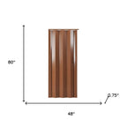 80" X 48" Walnut PVC Accordion Door