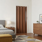 80" X 48" Walnut PVC Accordion Door