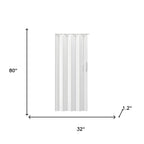 80" X 32" White PVC Accordion Door