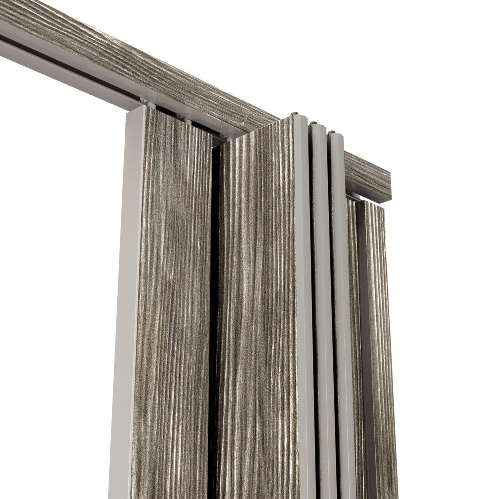 80" X 36" Taupe PVC Accordion Door