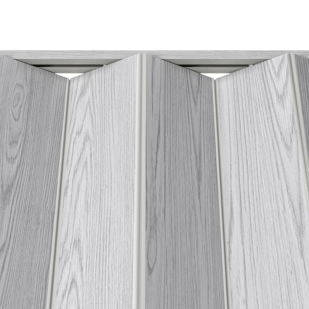 80" X 48" Granite Gray PVC Accordion Door