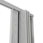 80" X 48" Granite Gray PVC Accordion Door