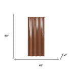 80" X 48" Walnut PVC Accordion Door