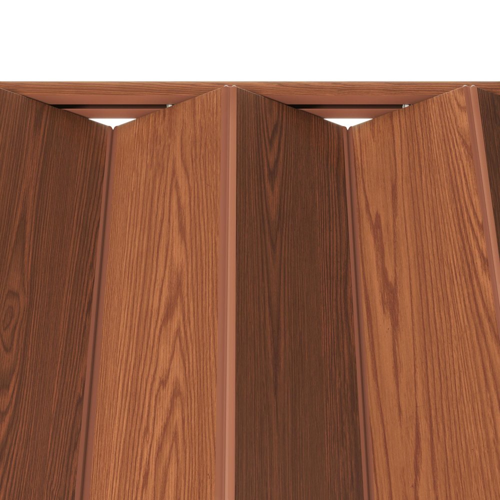 80" X 48" Walnut PVC Accordion Door