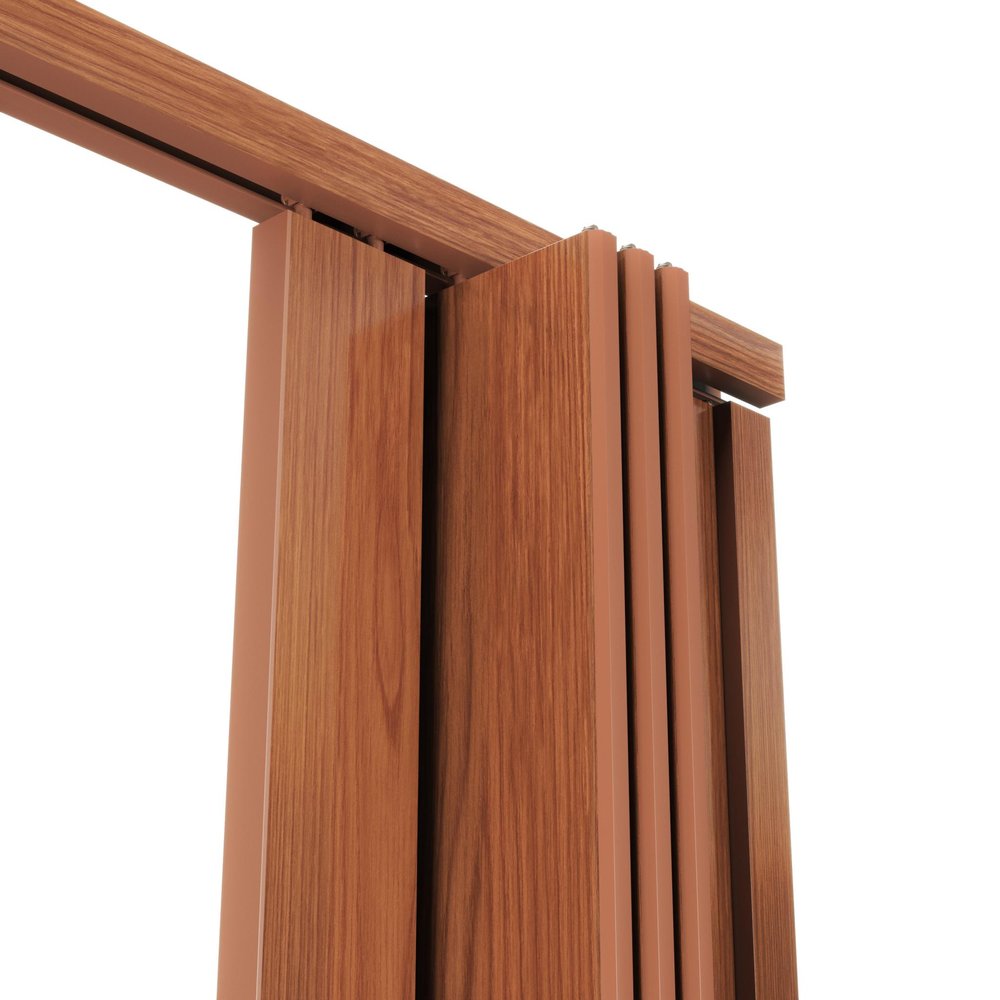 80" X 48" Walnut PVC Accordion Door