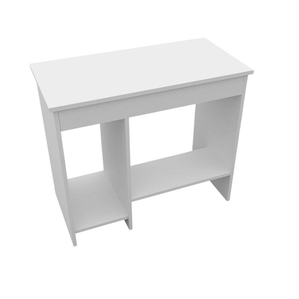 35" White Wood Computer Desk