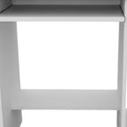 35" White Wood Computer Desk