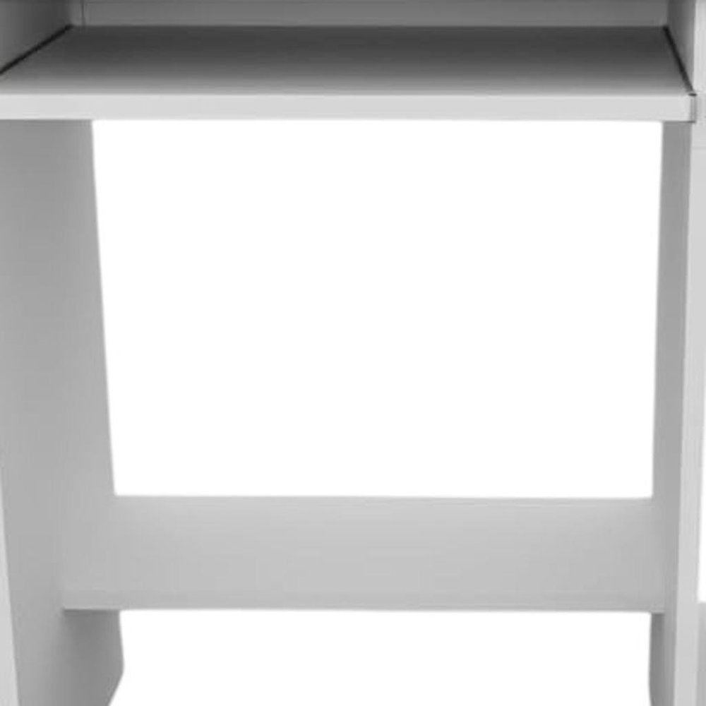 35" White Wood Computer Desk