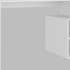47" White Wood Pedestal Computer Desk