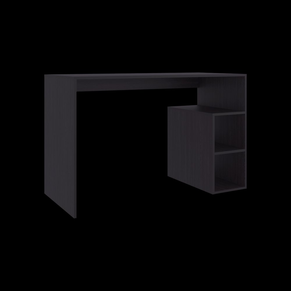 47" White Wood Pedestal Computer Desk
