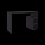47" White Wood Pedestal Computer Desk