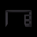 47" White Wood Pedestal Computer Desk