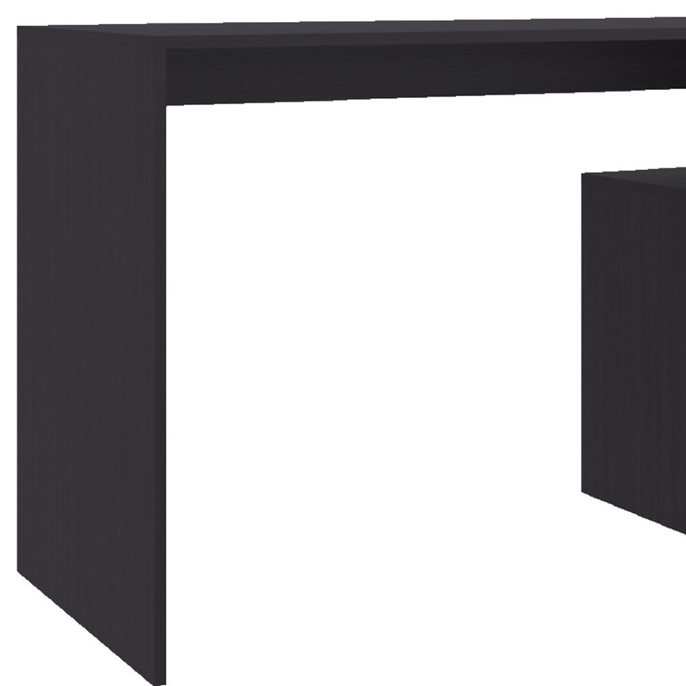 47" White Wood Pedestal Computer Desk