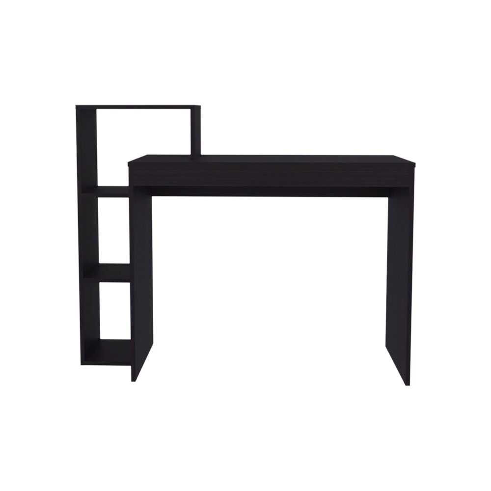 43" Black Wood Pedestal Computer Desk