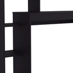 43" Black Wood Pedestal Computer Desk