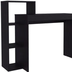 43" Black Wood Pedestal Computer Desk