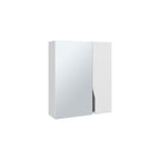 7" White Wood Floating Double Door Bathroom Vanity And Medicine Cabinet With Mirror