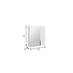 7" White Wood Floating Double Door Bathroom Vanity And Medicine Cabinet With Mirror