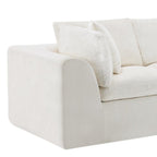 138" Dark Gray Corduroy Modular Sofa With Toss Pillows