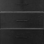 23" Black Fabric Wood and Steel Five Drawer Lingerie Chest Dresser