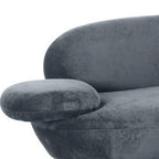 104" Gray Velvet Sofa