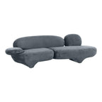 104" Gray Velvet Sofa