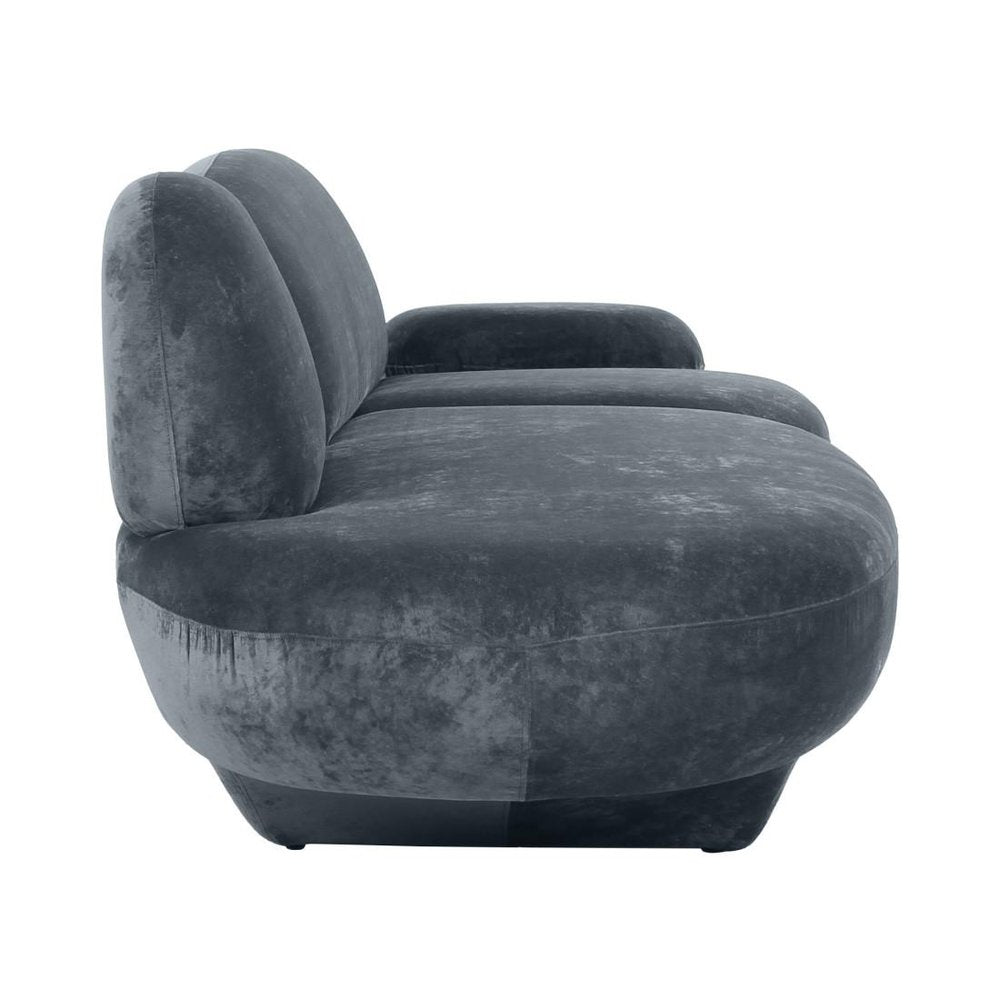 104" Gray Velvet Sofa