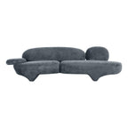 104" Gray Velvet Sofa